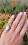 10k gold Victorian carved shell cameo & old cut diamond estate ring - apx 1.75ct tw
