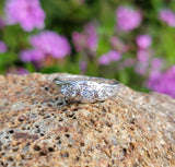 platinum 5 diamond Deco estate band ring - apx .45ct tw