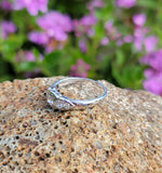 platinum 5 diamond Deco estate band ring - apx .45ct tw