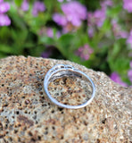 platinum 5 diamond Deco estate band ring - apx .45ct tw