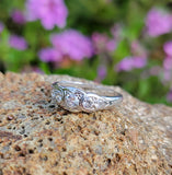 platinum 5 diamond Deco estate band ring - apx .45ct tw