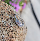 platinum 5 diamond Deco estate band ring - apx .45ct tw