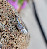 platinum 5 diamond Deco estate band ring - apx .45ct tw