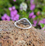 18k white gold c.1920's filigree diamond engagement ring
