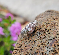 18k white gold c.1920's filigree diamond engagement ring