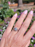 18k white gold c.1920's filigree diamond engagement ring - apx .65ct