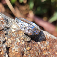 18k gold white gold Natural Alexandrite & diamond estate Deco c.20's Ring