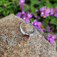 Platinum Pink Tourmaline & Diamond estate Ring