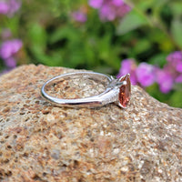 Platinum Pink Tourmaline & Diamond estate Ring