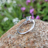 Platinum Pink Tourmaline & Diamond estate Ring