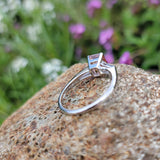 Platinum Pink Tourmaline & Diamond estate Ring