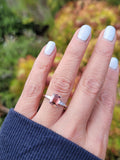Platinum Pink Tourmaline & Diamond estate Ring
