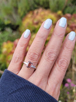 Platinum Pink Tourmaline & Diamond estate Ring
