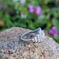 Platinum Art Deco 1.14ct European cut diamond vintage estate antique ring