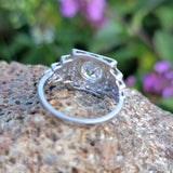 Platinum Art Deco 1.14ct European cut diamond vintage estate antique ring