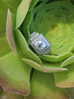 Platinum ART DECO 1.14ct European cut diamond vintage estate antique ring
