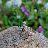 10k gold Victorian turquoise & pearl estate ring