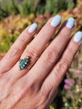 10k gold Victorian turquoise & pearl estate ring