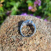 18k gold white gold c.1920's filigree diamond ring
