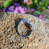 18k gold white gold c.1920's filigree diamond ring