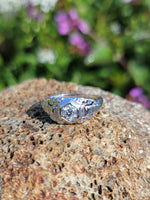 18k gold white gold c.1920's filigree diamond ring