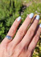 18k gold white gold c.1920's filigree diamond ring