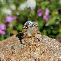 10k yellow gold opal estate ring