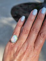10k yellow gold opal estate ring