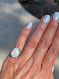 10k yellow gold opal estate ring