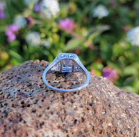 Platinum Deco 3.03ct light blue sapphire & diamond ring engagement