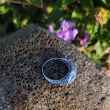 18k gold white gold c.1920's filigree 3 diamond ring