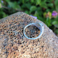 18k gold white gold c.1920's filigree diamond ring - apx .33ct tw