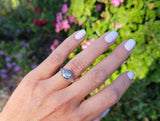 18k gold white gold c.1920's filigree diamond ring - apx .33ct tw