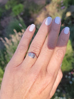 14k gold white gold c.1920's filigree diamond ring - apx .14ct