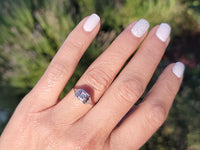 14k gold white gold c.1920's filigree diamond ring - apx .14ct