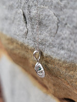 14k gold white gold Emerald & diamond DECO style studs halo pendant necklace NEW