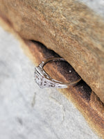 18k gold white gold c.1920's filigree diamond ring - apx .25ct