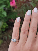 18k gold white gold c.1920's filigree diamond ring - apx .25ct