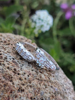 14k white gold vintage diamond bridal set - apx .16ct tw