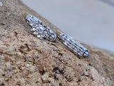 14k white gold vintage diamond bridal set - apx .16ct tw
