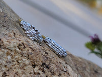 14k white gold vintage diamond bridal set - apx .16ct tw
