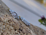 14k white gold vintage diamond bridal set - apx .16ct tw