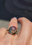14k yellow gold jelly opal estate ring