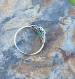 Platinum Emerald & Diamond estate Art Deco vintage antique ring