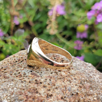 10k gold vintage Deco Black ONYX & diamond Ring