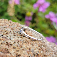 18k white gold sapphire & diamond estate band
