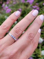 18k white gold sapphire & diamond estate band