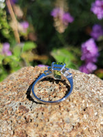 platinum vintage Peridot & Diamond Ring