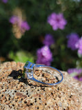 platinum vintage Peridot & Diamond Ring