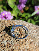 platinum vintage Peridot & Diamond Ring